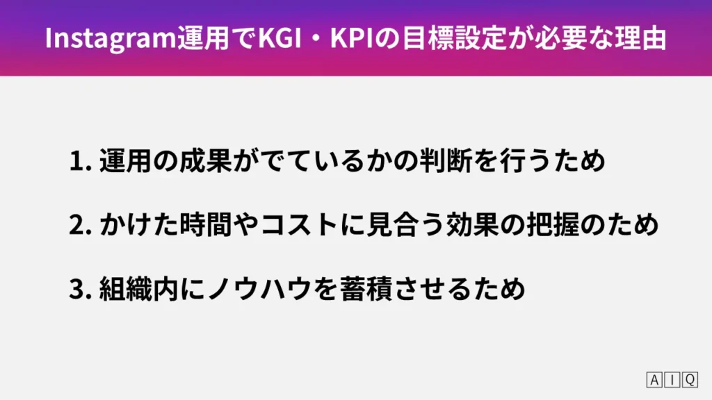 Instgram運用でKGIKPIの目標設定が必要な理由